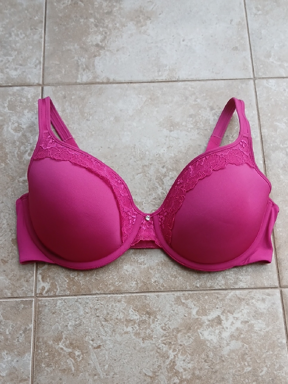 Bali 38D Pink Lace-Trim Underwire Bra
